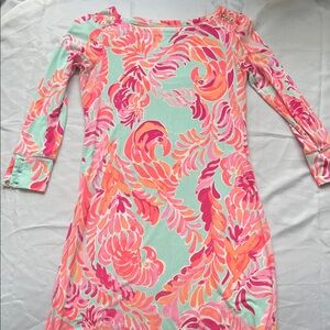 Lilly Pulitzer UPF Colorful Long Sleeve Dress size XS